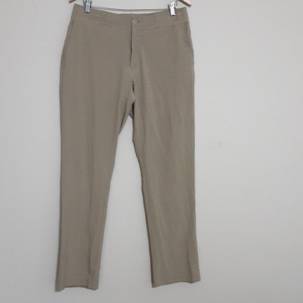 Ben Hogan performance pants men 34X32 beige casual camp golf outdoor camp hiking
